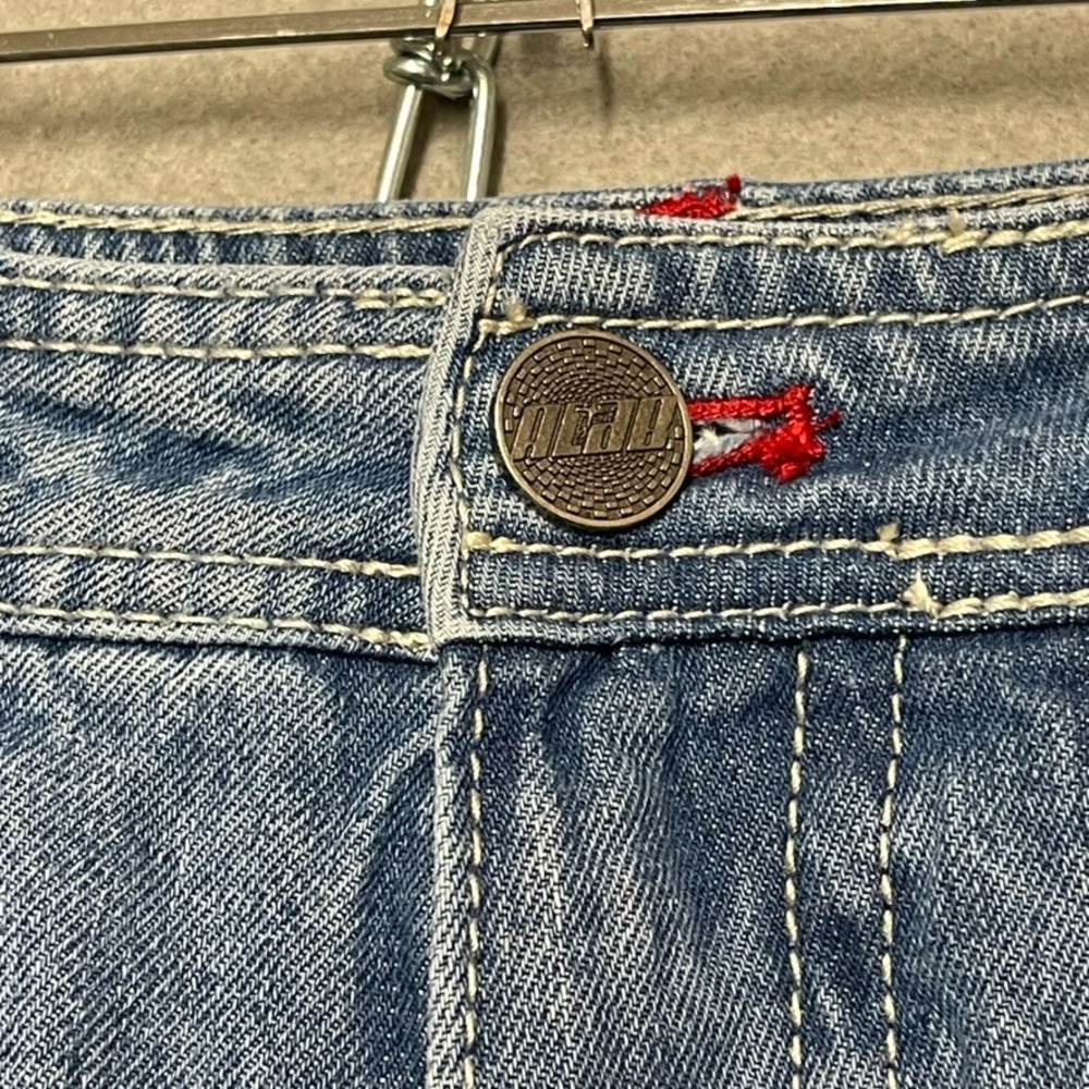 ALAB Jeans Men 30x31 Blue Denim Ultra Baggy Wide Leg Mega Rave Grunge Psycho Y2K - Picture 4 of 13